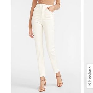 NWT Super High Waist Supersoft Off-White Slim Jeans